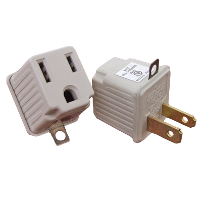 2PC 3 TO 2 Wall Type Grounding Adapter Set